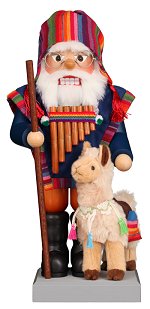 Santa with Llama<br>2022 Ulbricht Nutcracker